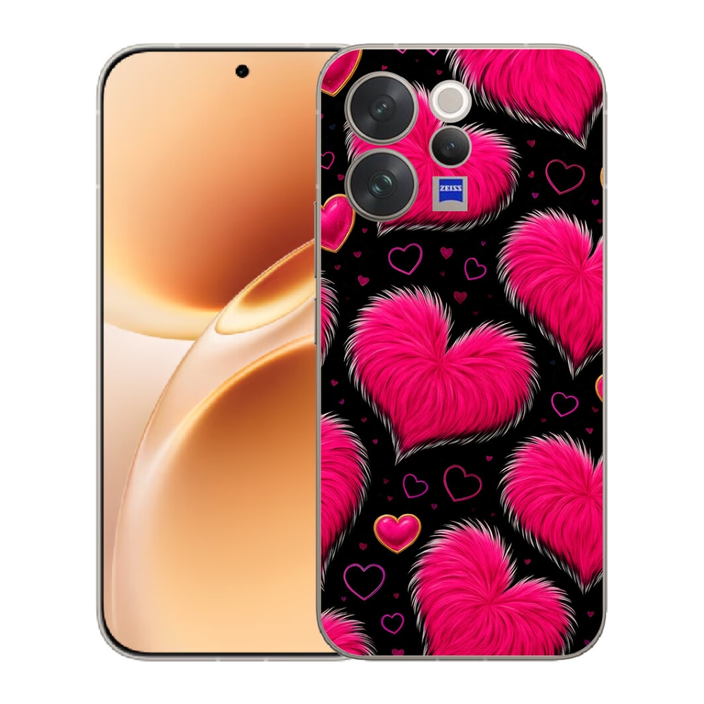 Gélový kryt mmCase na Vivo V70 - hebké srdce