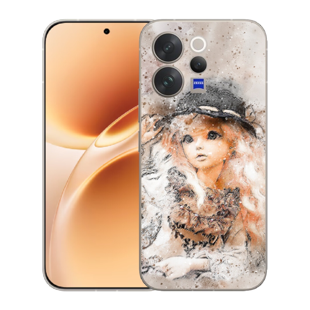 Gélový kryt mmCase na Vivo V70 - dievčatko s klobúkom