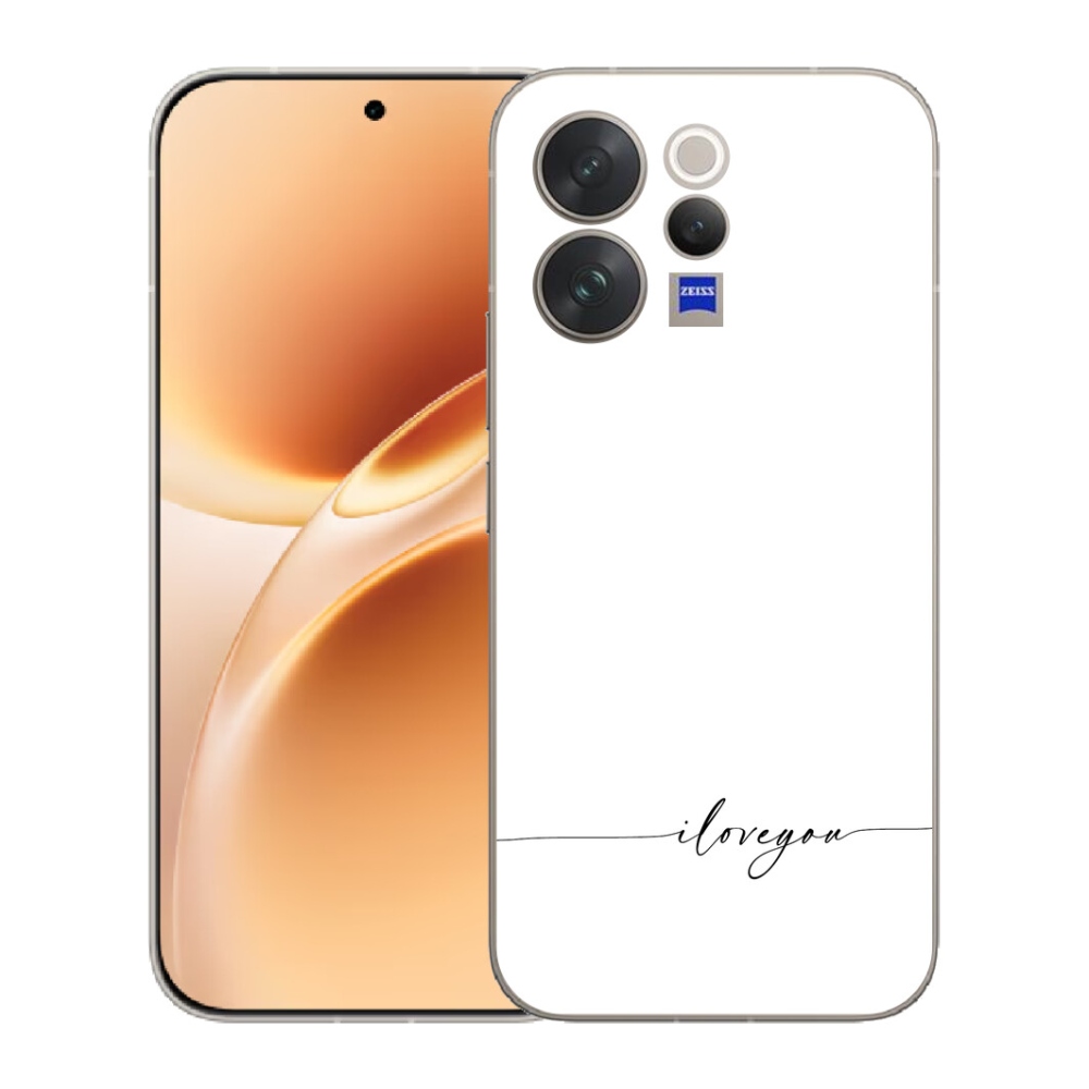 Gélový kryt mmCase na Vivo V70 - I love you biele pozadie
