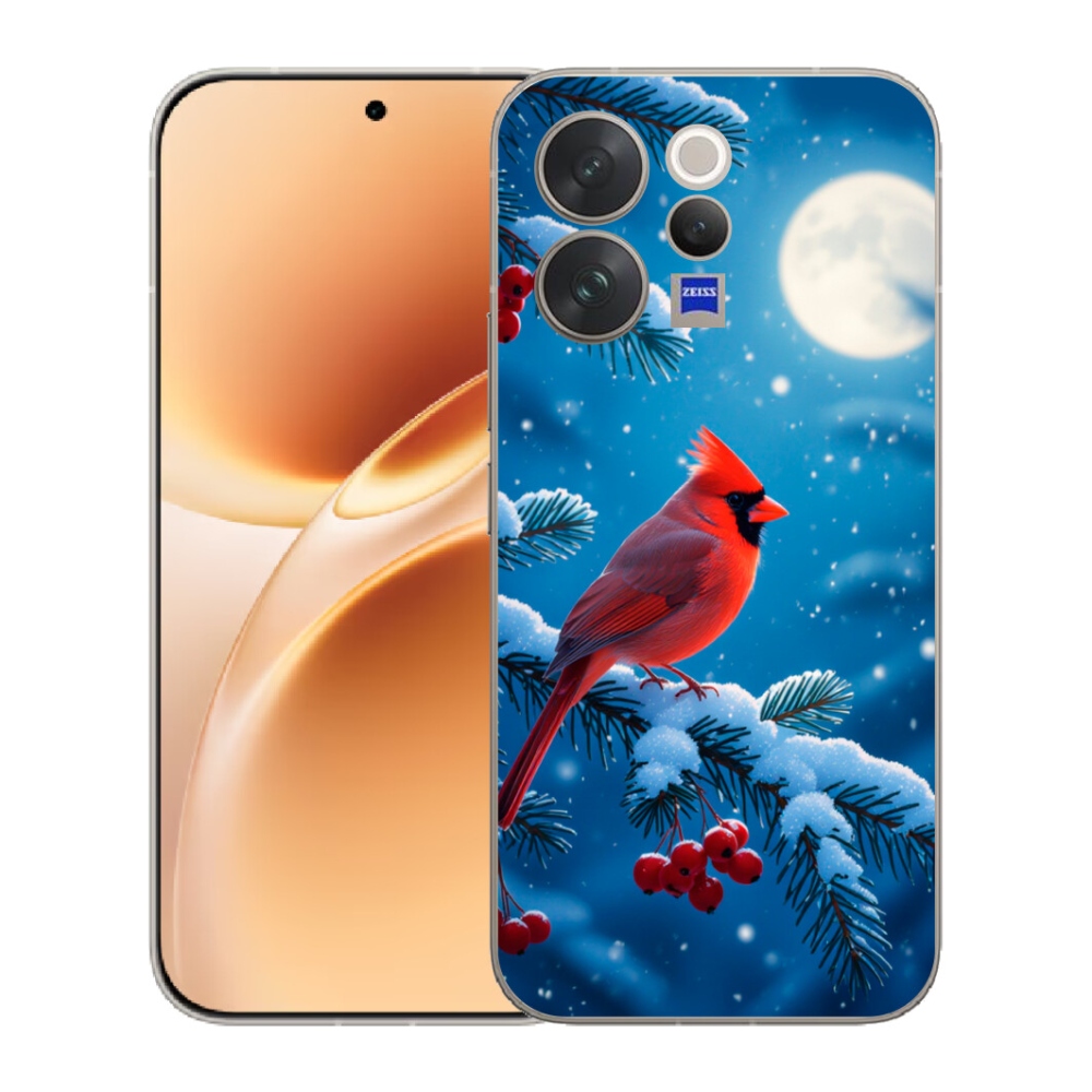 Gélový kryt mmCase na Vivo V70 - kardinál červený