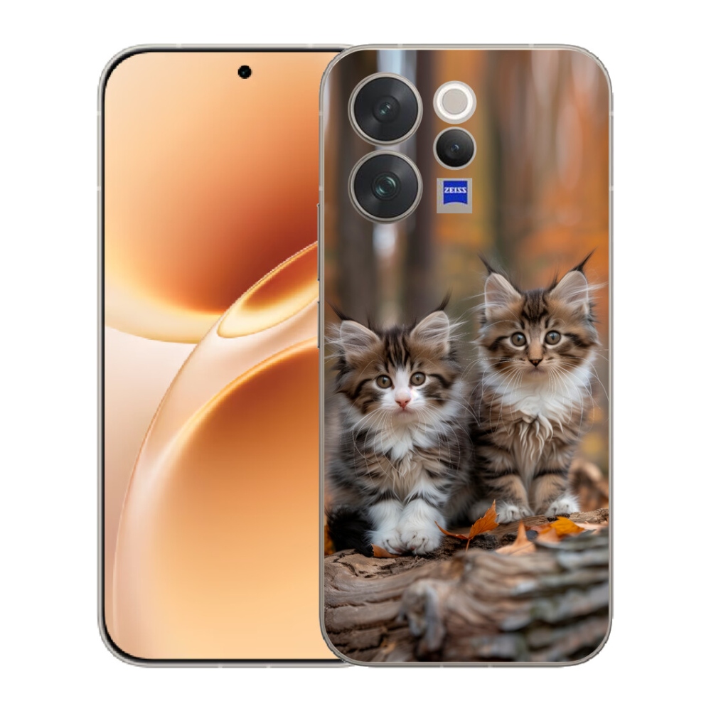 Gélový kryt mmCase na Vivo V70 - mačacie duo 3