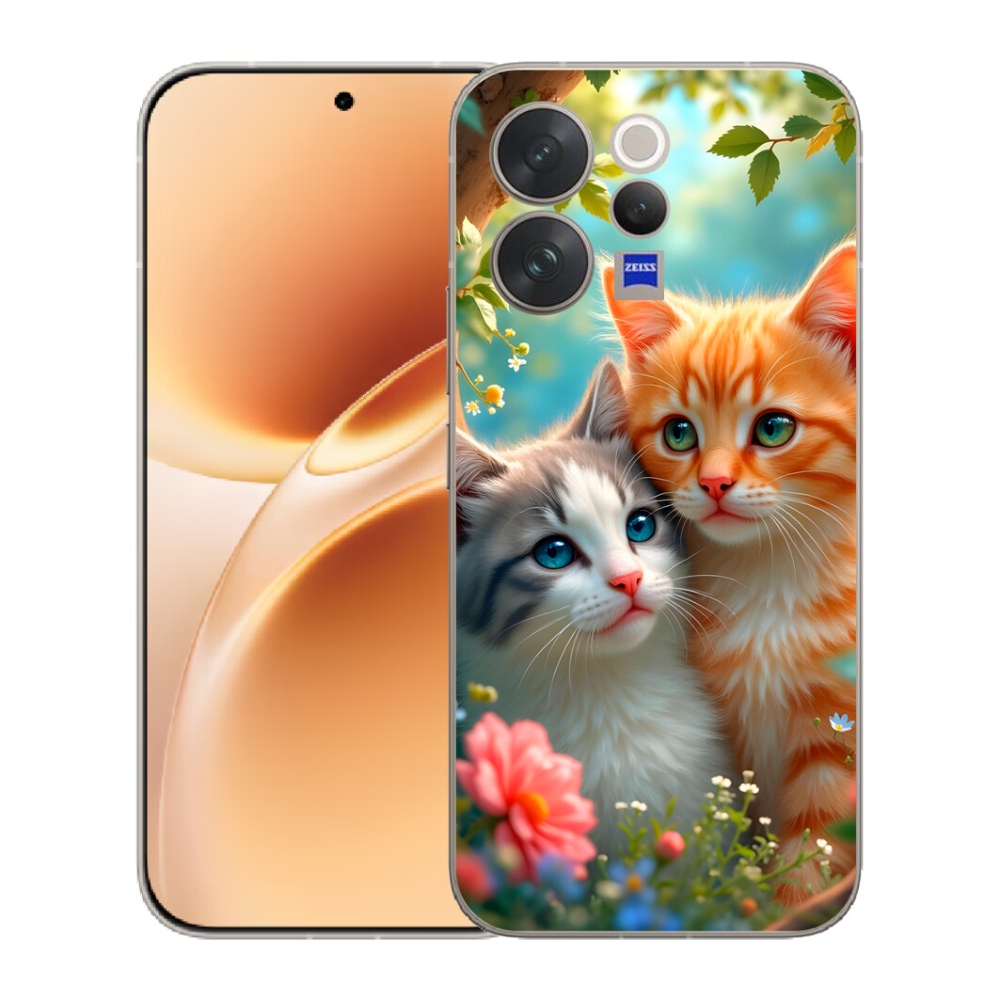 Gélový kryt mmCase na Vivo V70 - mačacia láska 2