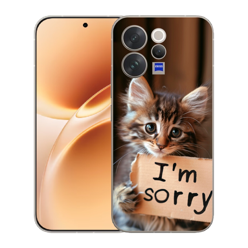 Gélový kryt mmCase na Vivo V70 - mačacie ospravedlnenie