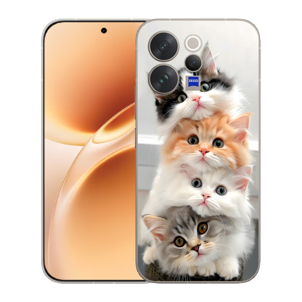 Gélový kryt mmCase na Vivo V70 - mačacia partia