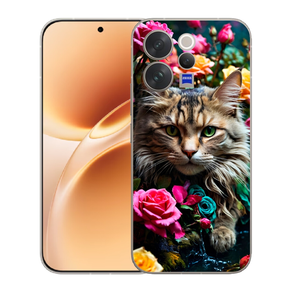 Gélový kryt mmCase na Vivo V70 - mačacie pohľad 2