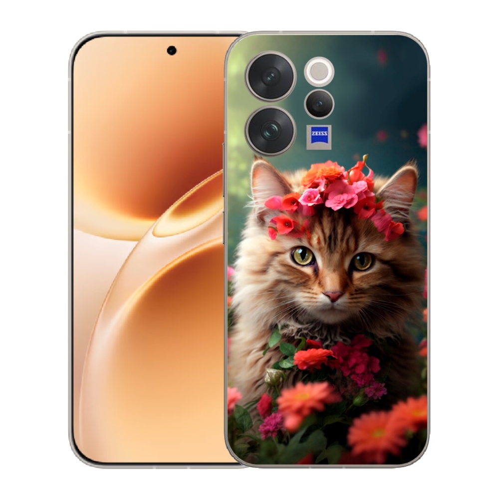 Gélový kryt mmCase na Vivo V70 - mačacia princezná
