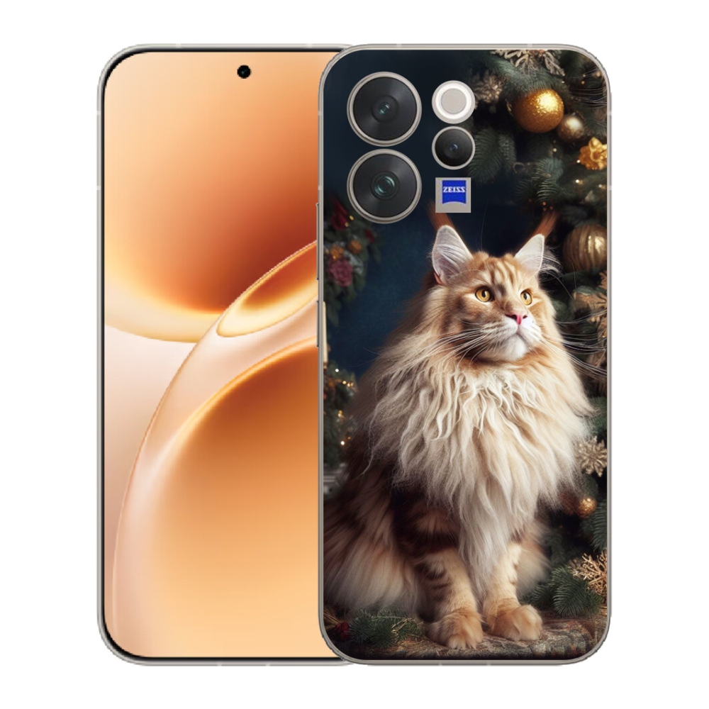 Gélový kryt mmCase na Vivo V70 - mačka pri stromčeku