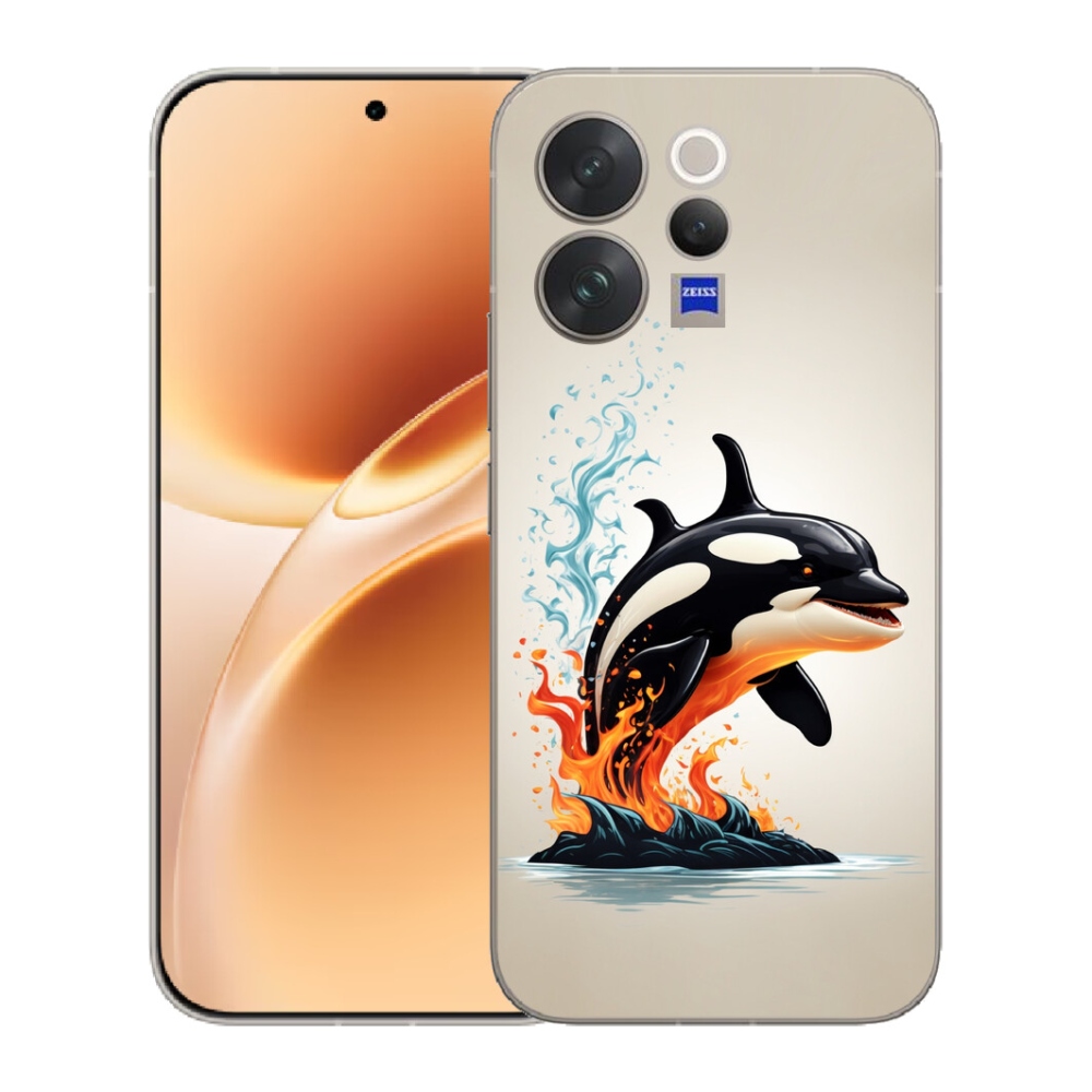 Gélový kryt mmCase na Vivo V70 - kosatka