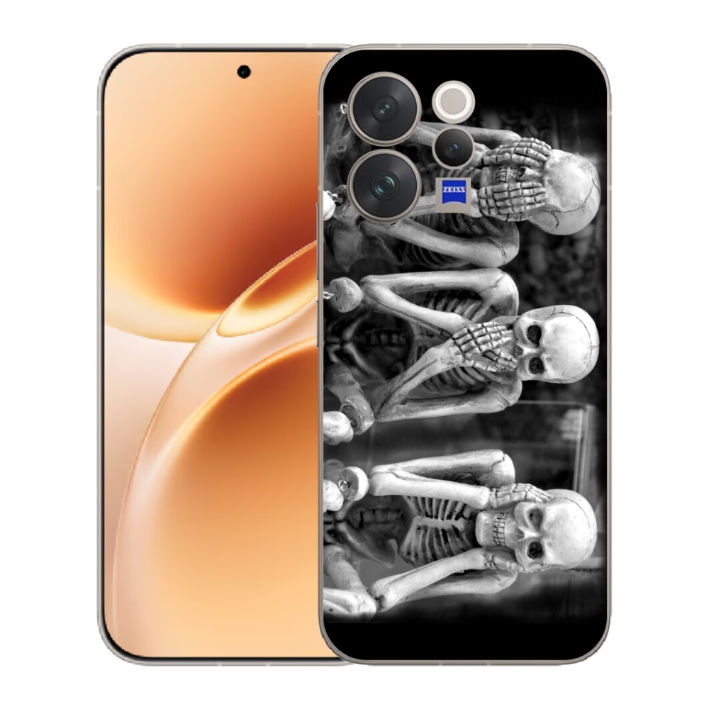Gélový kryt mmCase na Vivo V70 - kostlivci