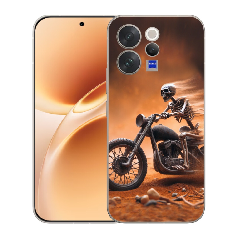 Gélový kryt mmCase na Vivo V70 - kostra na motorke