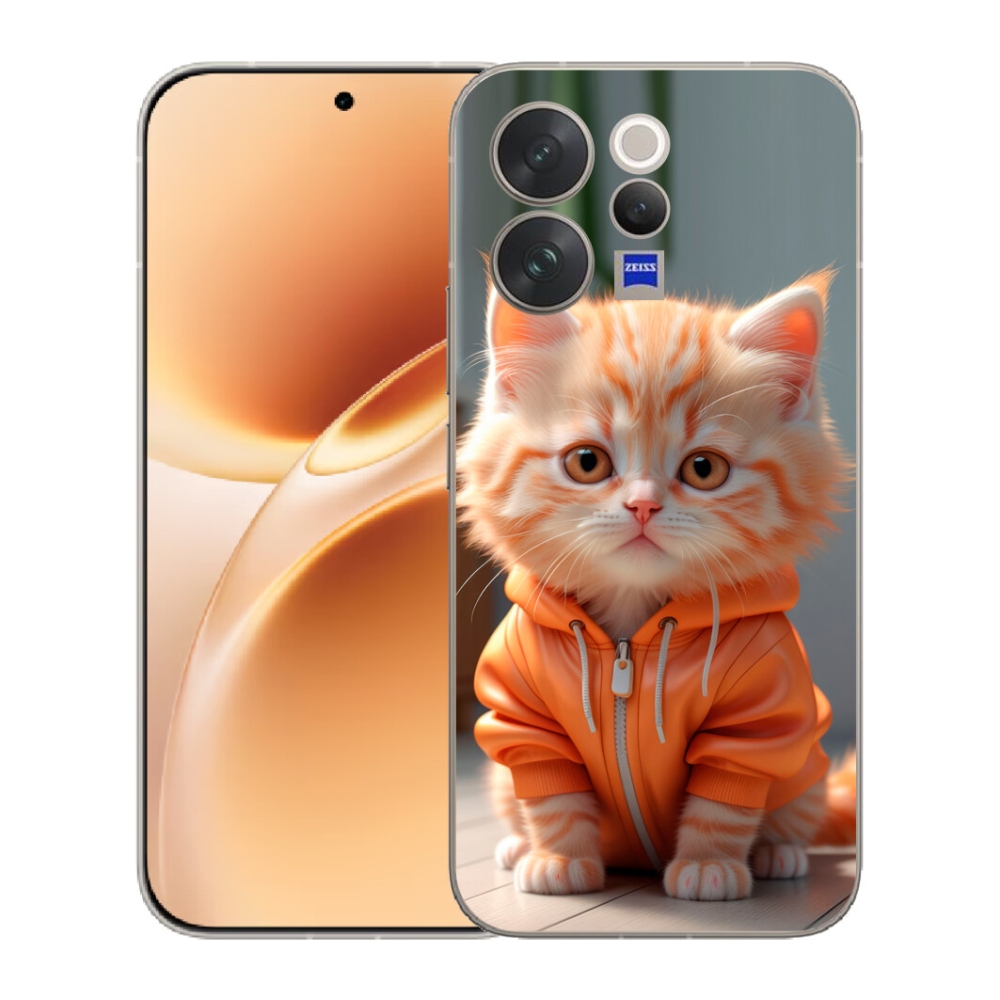 Gélový kryt mmCase na Vivo V70 - mačiatko v mikine