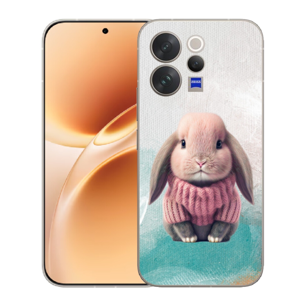 Gélový kryt mmCase na Vivo V70 - zajačik vo svetri