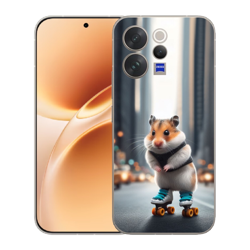 Gélový kryt mmCase na Vivo V70 - škrečok na korčuliach