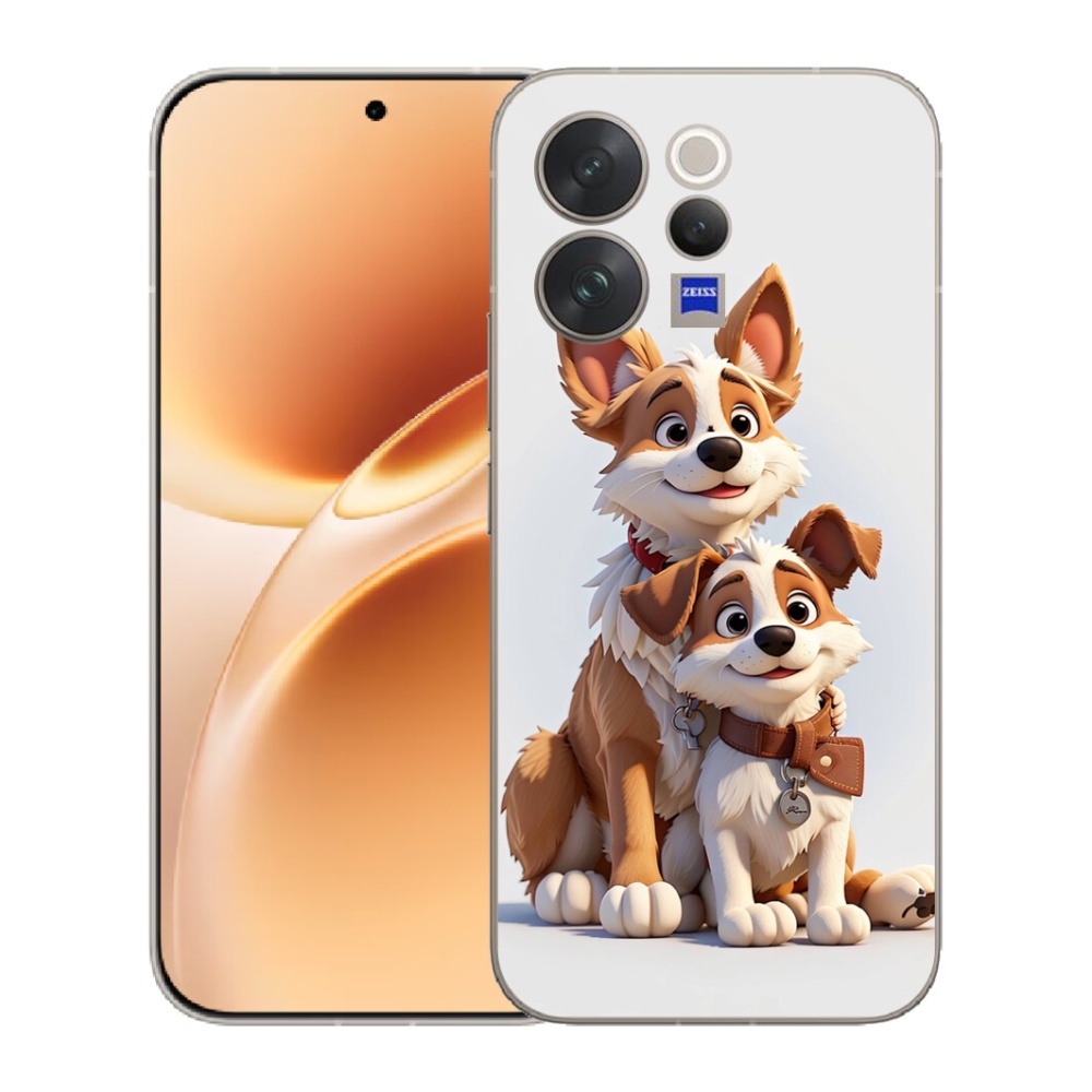 Gélový kryt mmCase na Vivo V70 - kreslenie psy