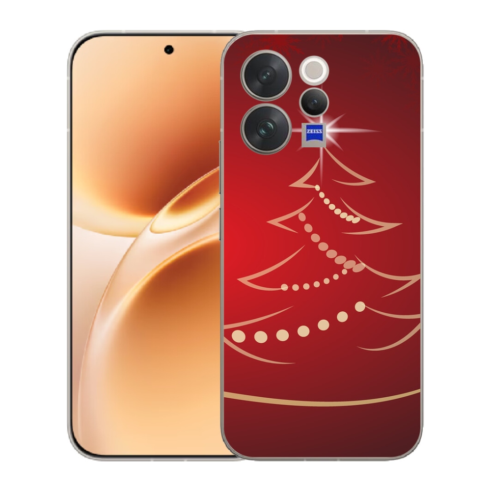 Gélový kryt mmCase na Vivo V70 - kreslený vianočný stromček