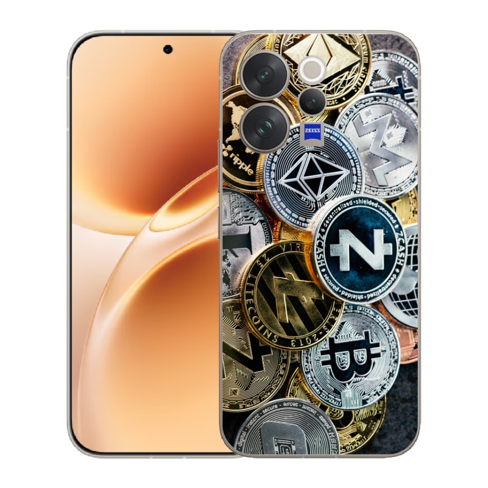 Gélový kryt mmCase na Vivo V70 - kryptomeny