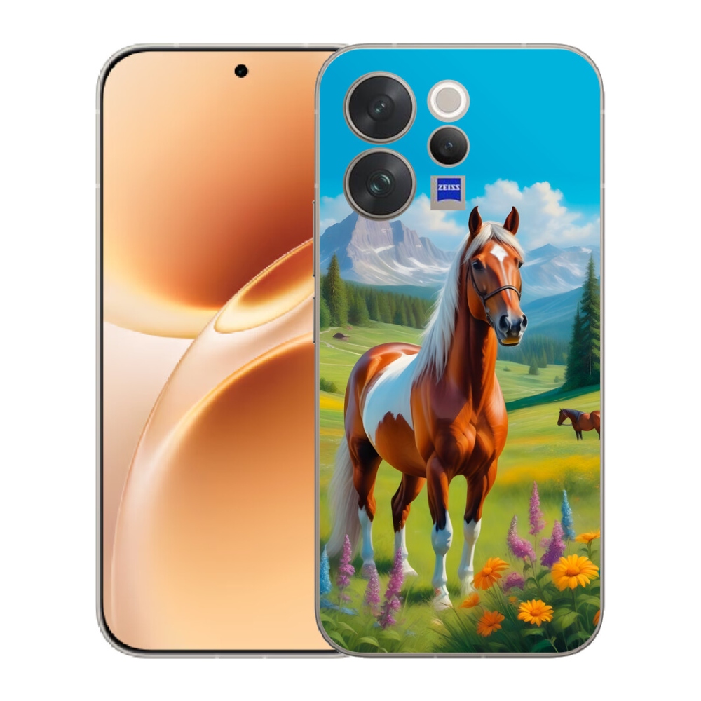 Gélový kryt mmCase na Vivo V70 - kôň na lúke