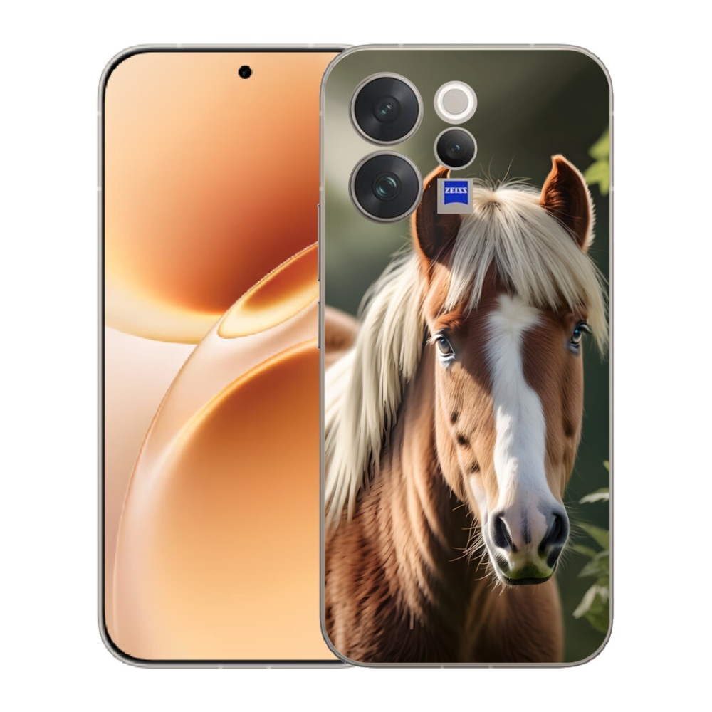 Gélový kryt mmCase na Vivo V70 - kôň so svetlou hrivou