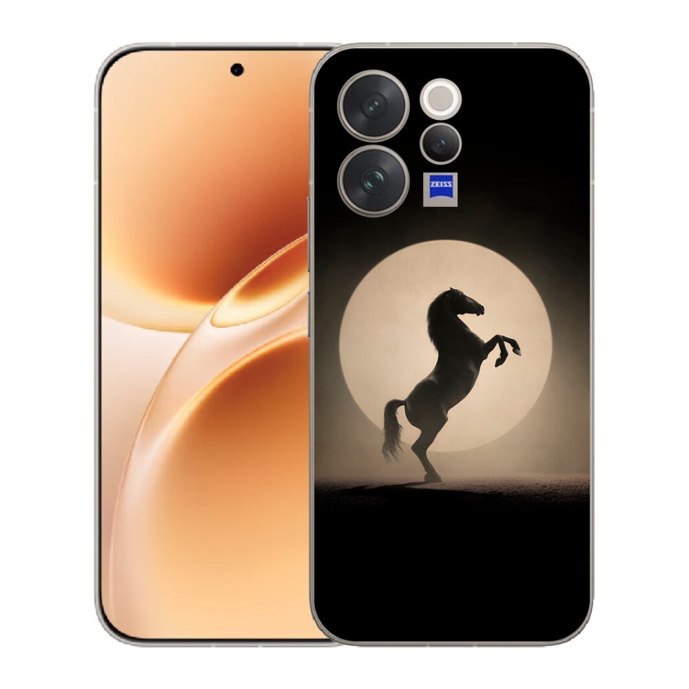 Gélový kryt mmCase na Vivo V70 - kôň v siluete
