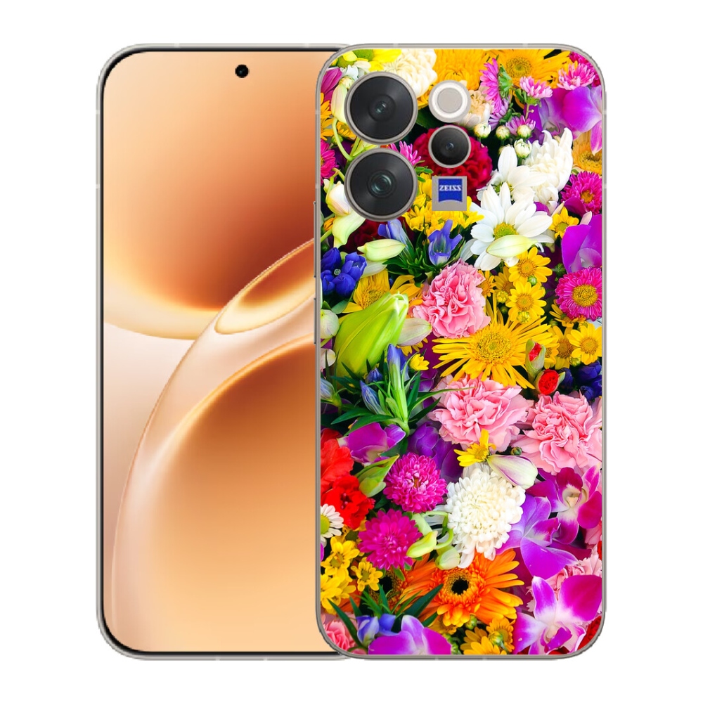 Gélový kryt mmCase na Vivo V70 - kvety 12