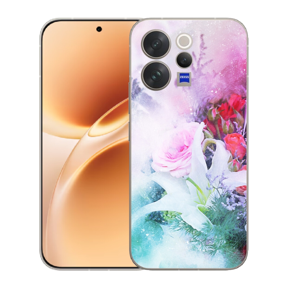 Gélový kryt mmCase na Vivo V70 - kvety 4