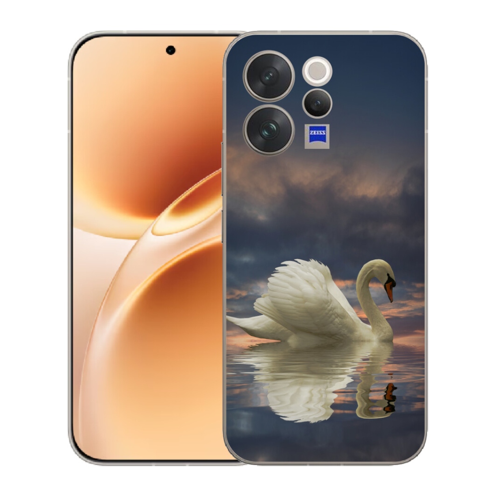Gélový kryt mmCase na Vivo V70 - labuť