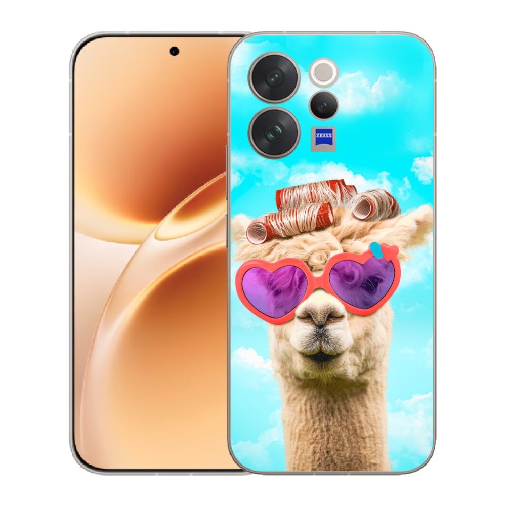 Gélový kryt mmCase na Vivo V70 - lama s okuliarmi