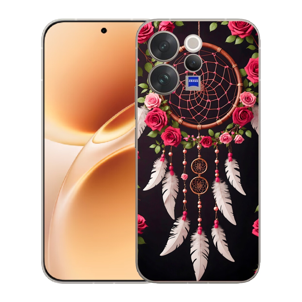 Gélový kryt mmCase na Vivo V70 - lapač snov s ružami