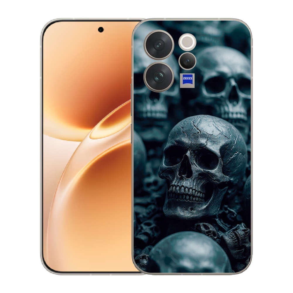 Gélový kryt mmCase na Vivo V70 - lebka 2