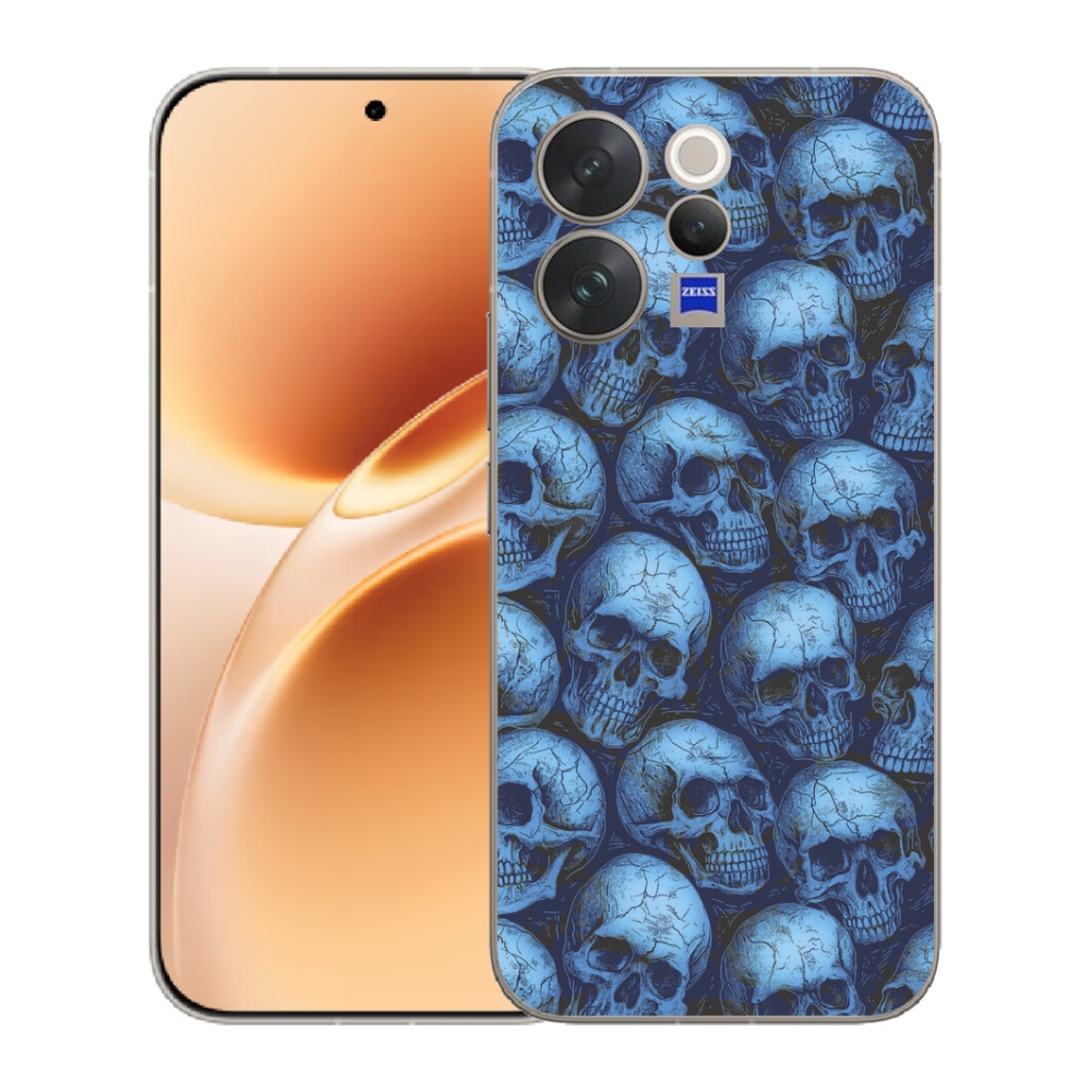 Gélový kryt mmCase na Vivo V70 - lebky