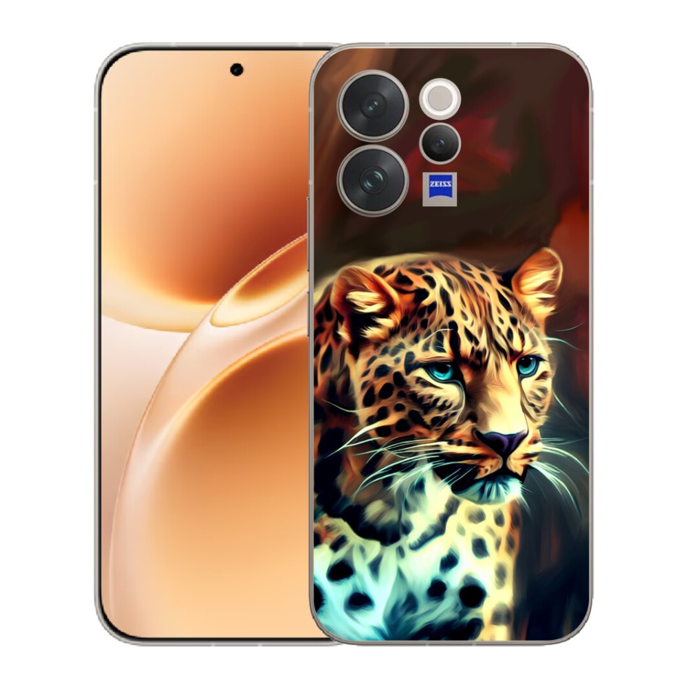 Gélový kryt mmCase na Vivo V70 - leopard
