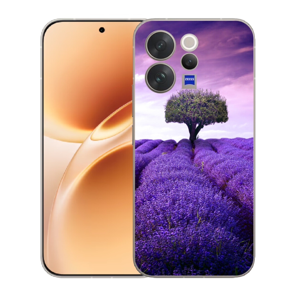 Gélový kryt mmCase na Vivo V70 - levanduľová lúka