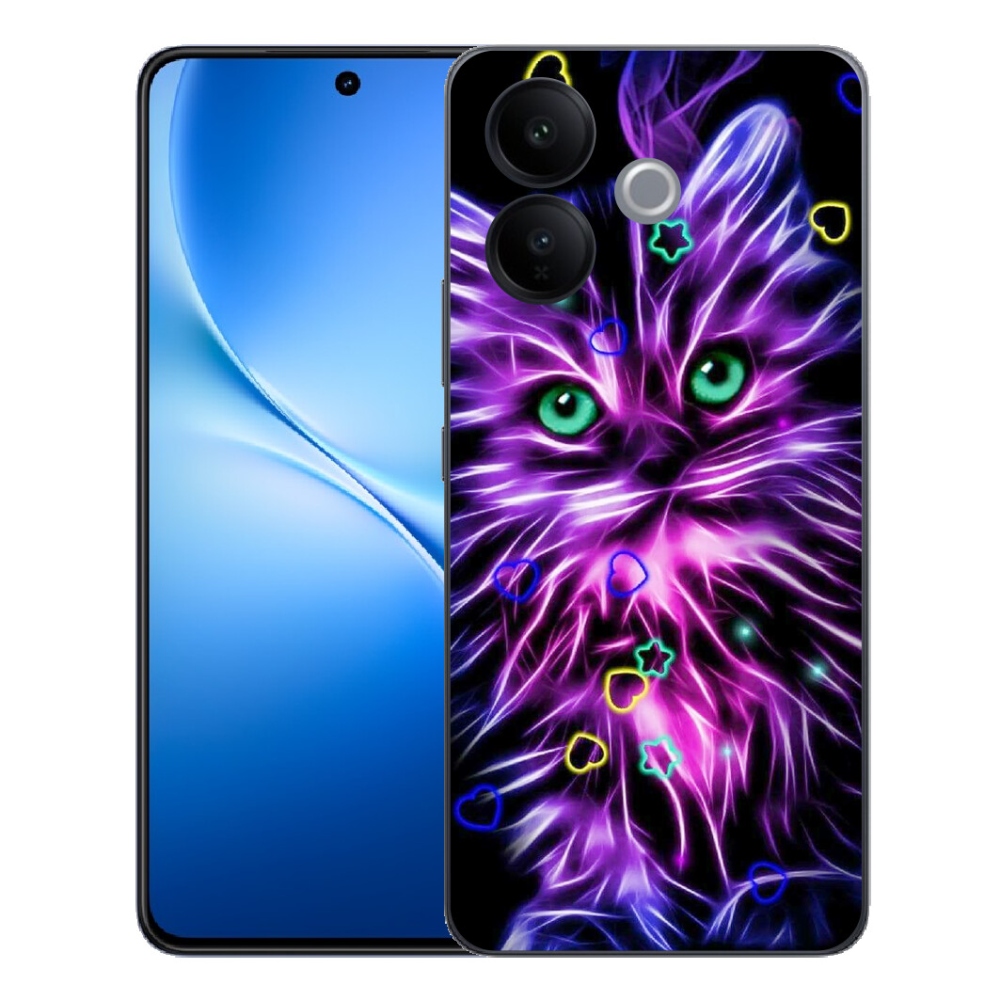 Gélový kryt mmCase na Vivo V70 Lite 5G - abstraktná mačka