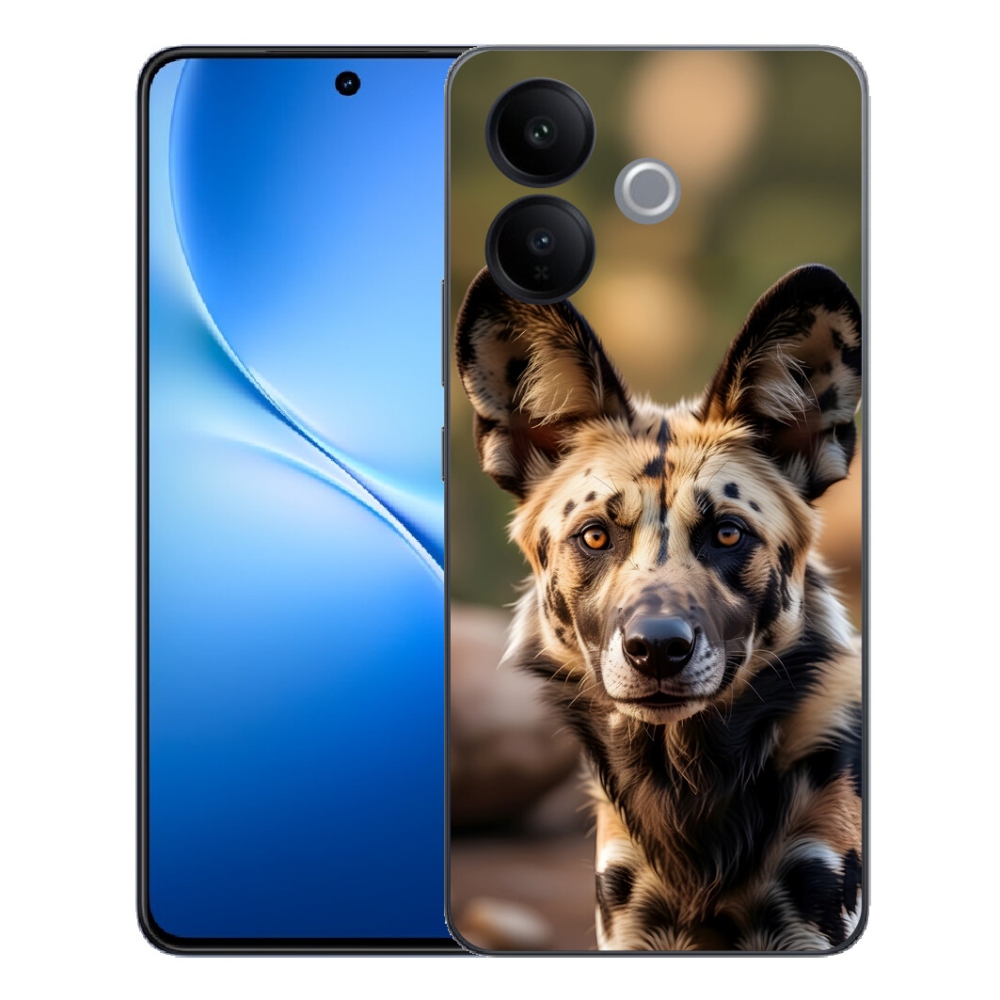 Gélový kryt mmCase na Vivo V70 Lite 5G - africký divoký pes