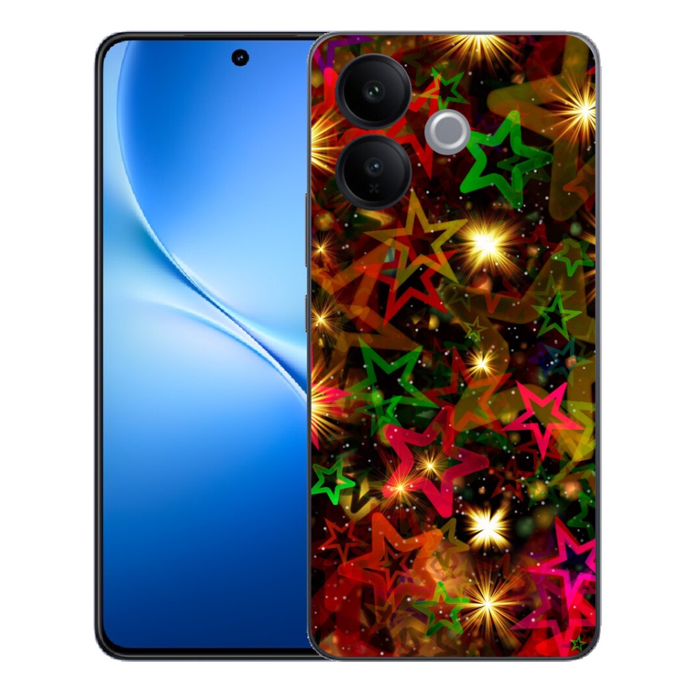 Gélový kryt mmCase na Vivo V70 Lite 5G - farebné hviezdičky