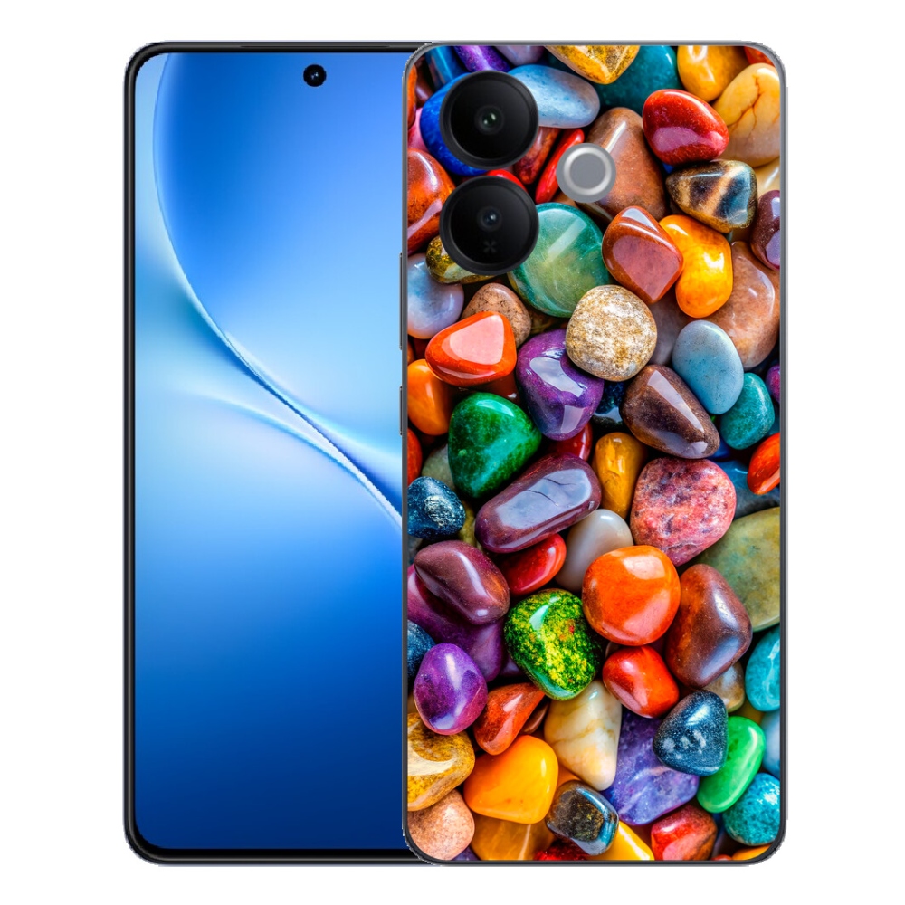 Gélový kryt mmCase na Vivo V70 Lite 5G - farebné kamienky