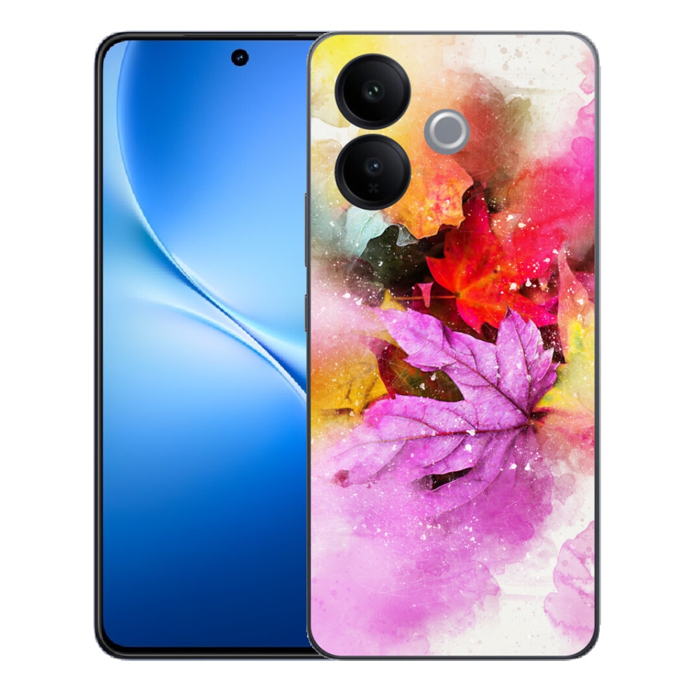 Gélový kryt mmCase na Vivo V70 Lite 5G - farebné listy