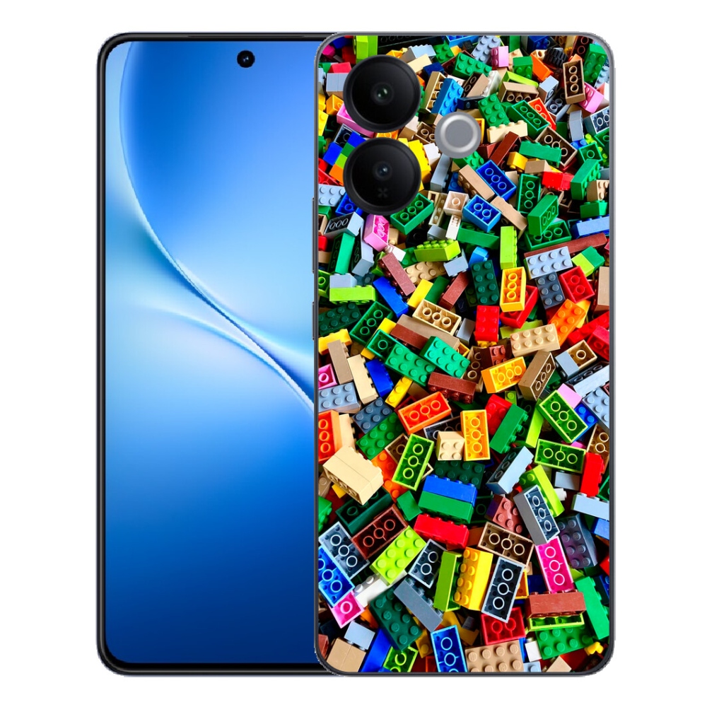 Gélový kryt mmCase na Vivo V70 Lite 5G - farebné stavebné kocky