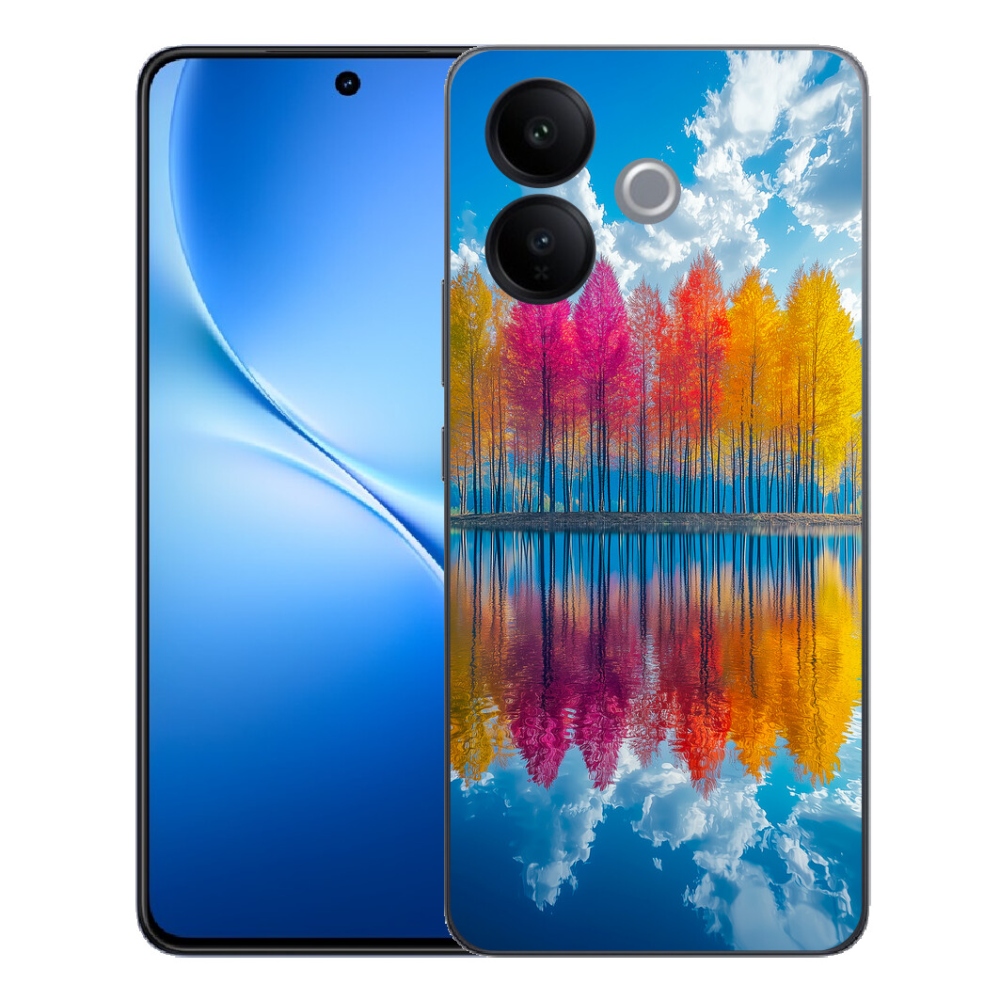Gélový kryt mmCase na Vivo V70 Lite 5G - farebné stromy