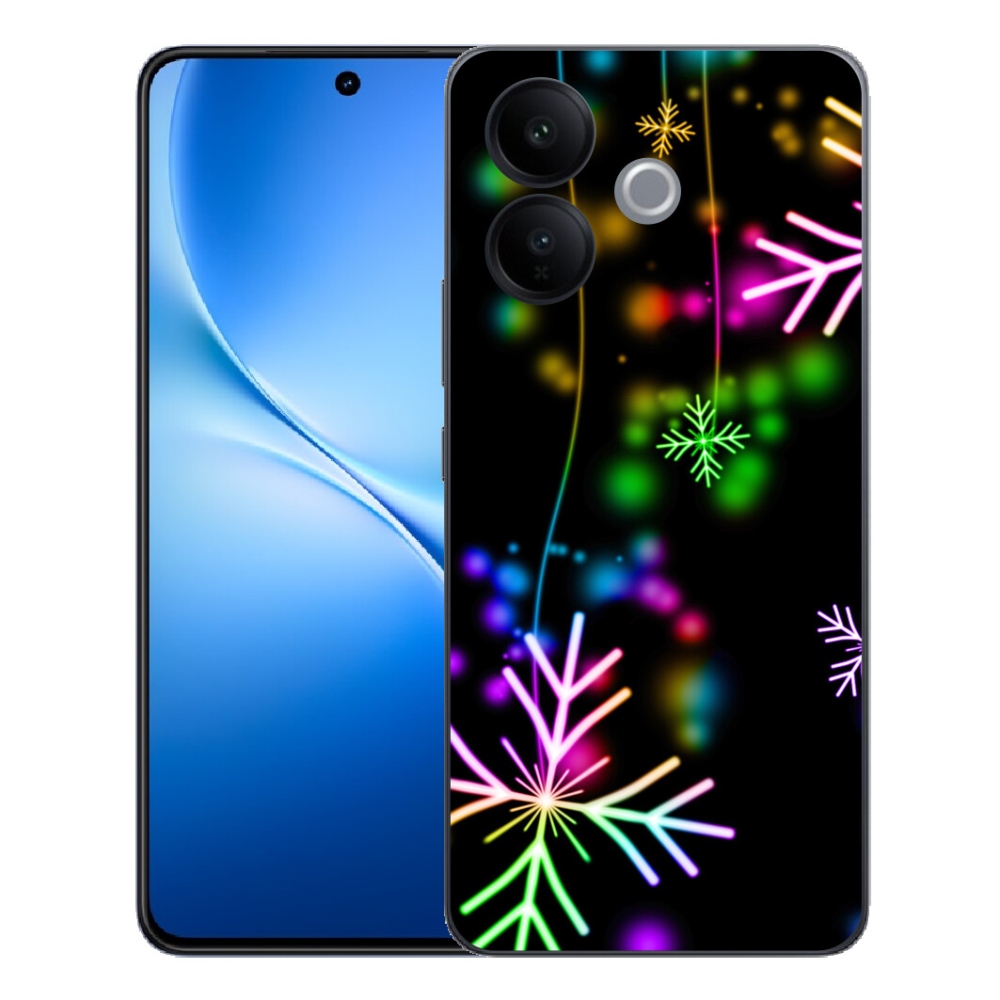 Gélový kryt mmCase na Vivo V70 Lite 5G - farebné vločky