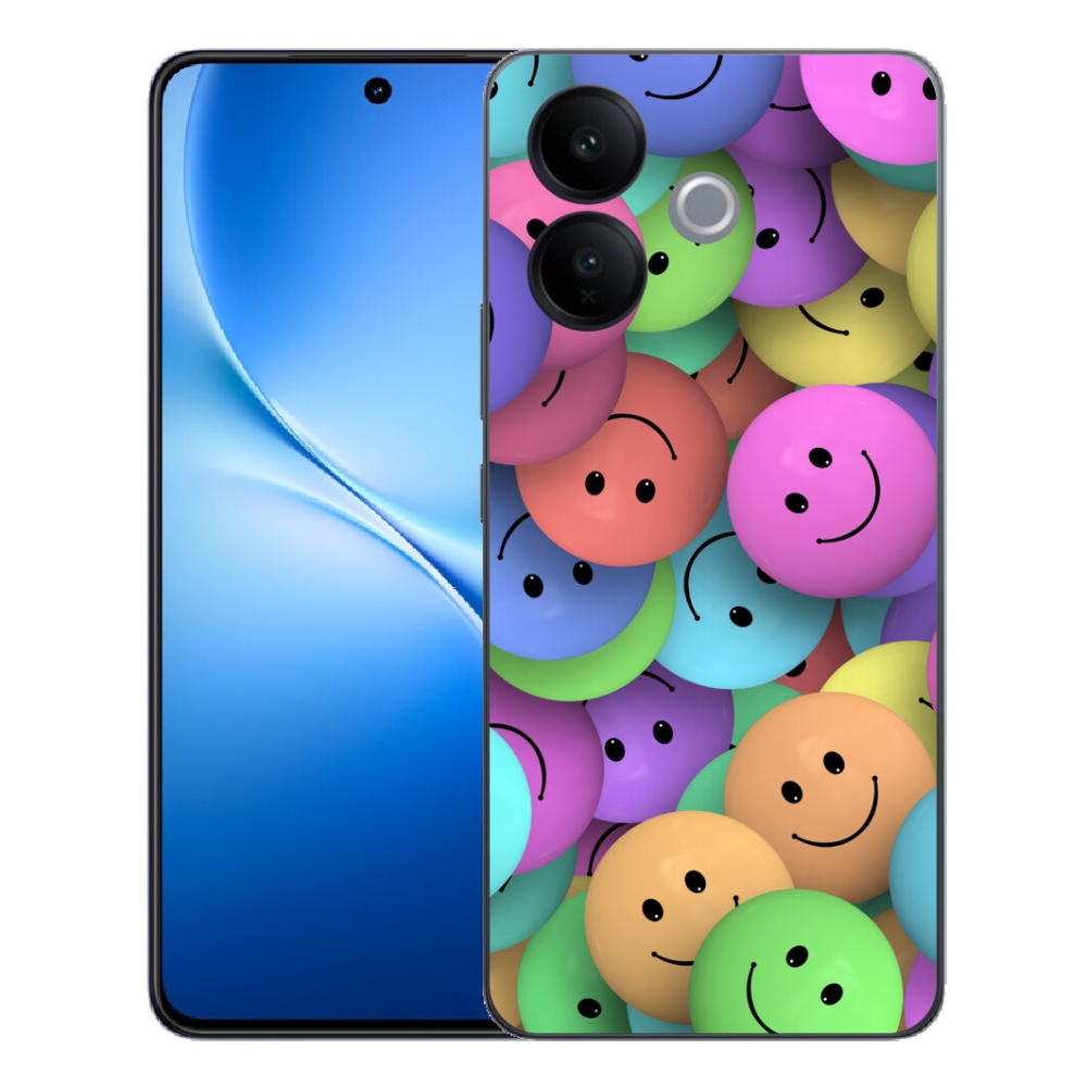 Gélový kryt mmCase na Vivo V70 Lite 5G - farební smajlíci