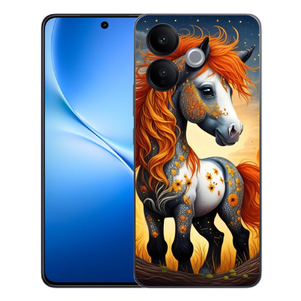 Gélový kryt mmCase na Vivo V70 Lite 5G - farebný poník
