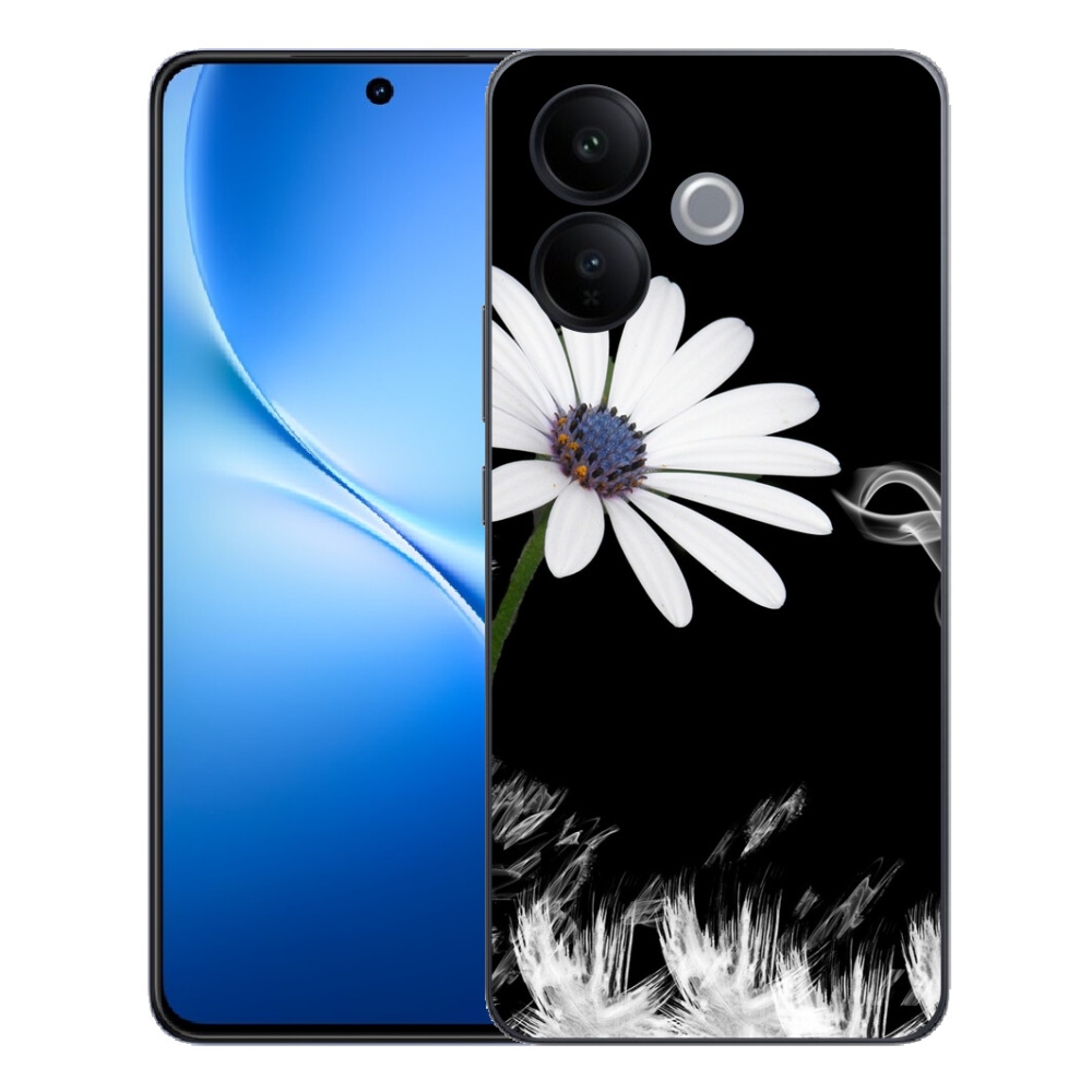 Gélový kryt mmCase na Vivo V70 Lite 5G - biela kvetina