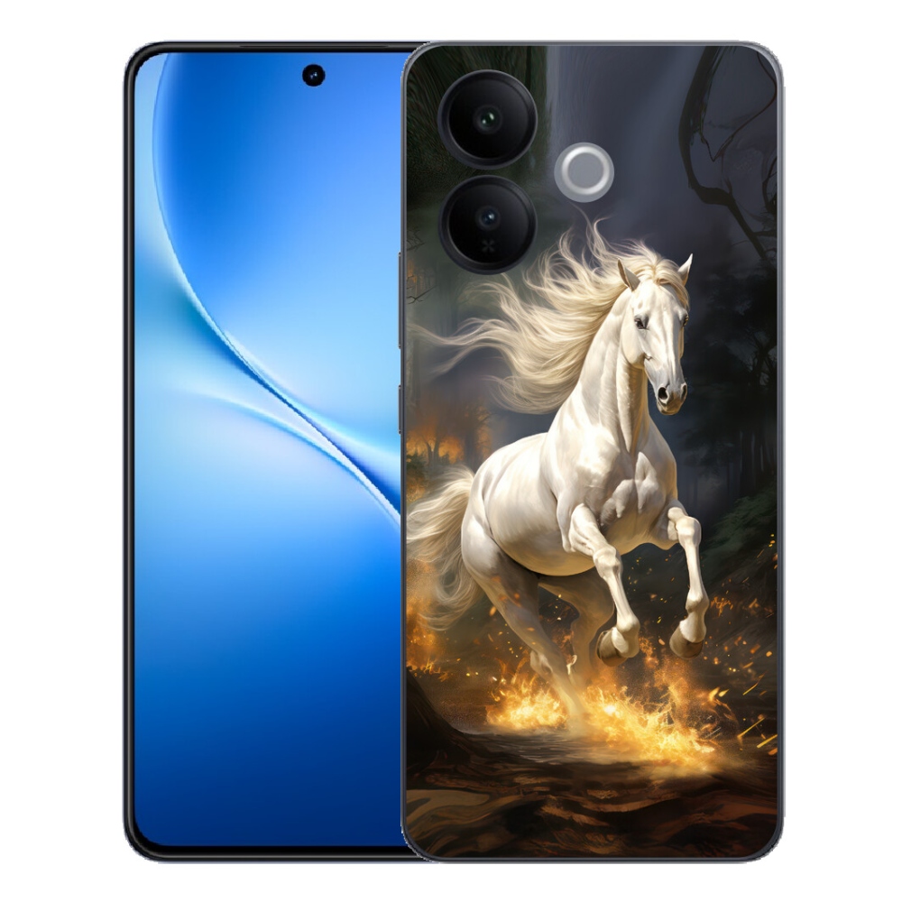 Gélový kryt mmCase na Vivo V70 Lite 5G - biely kôň 2