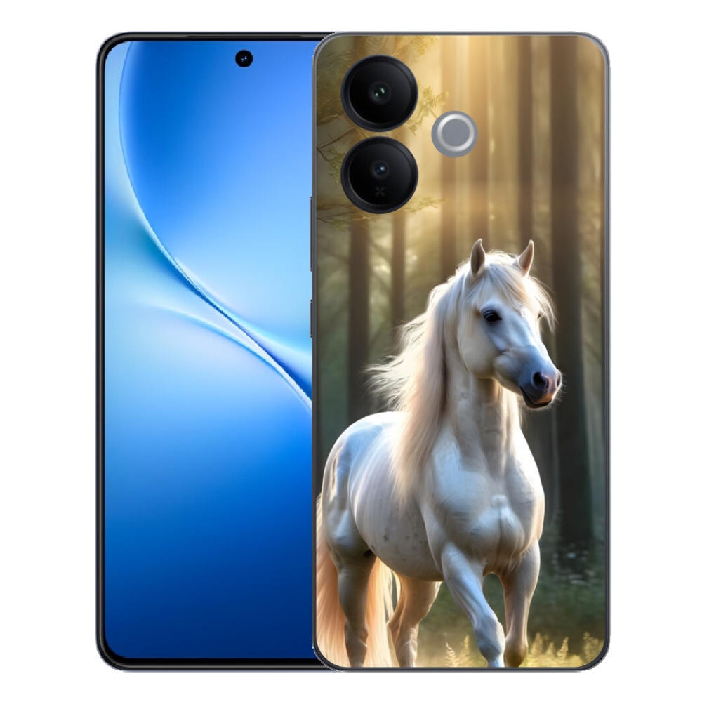 Gélový kryt mmCase na Vivo V70 Lite 5G - biely kôň 3