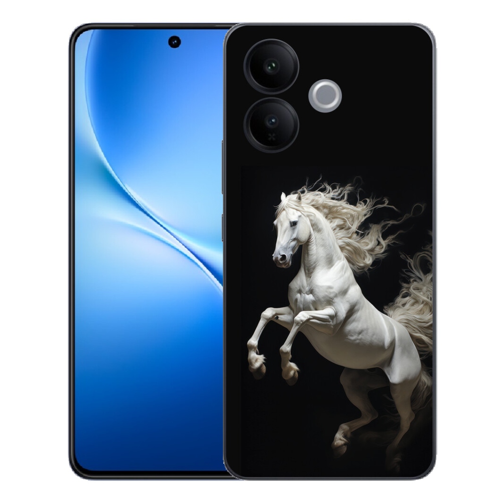 Gélový kryt mmCase na Vivo V70 Lite 5G - biely kôň 4