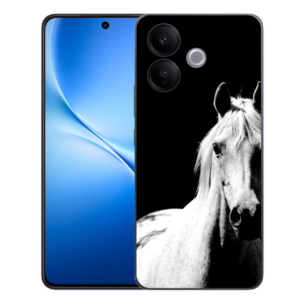 Gélový kryt mmCase na Vivo V70 Lite 5G - biely kôň 5