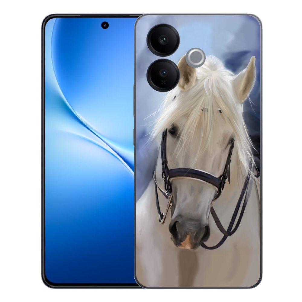 Gélový kryt mmCase na Vivo V70 Lite 5G - biely kôň