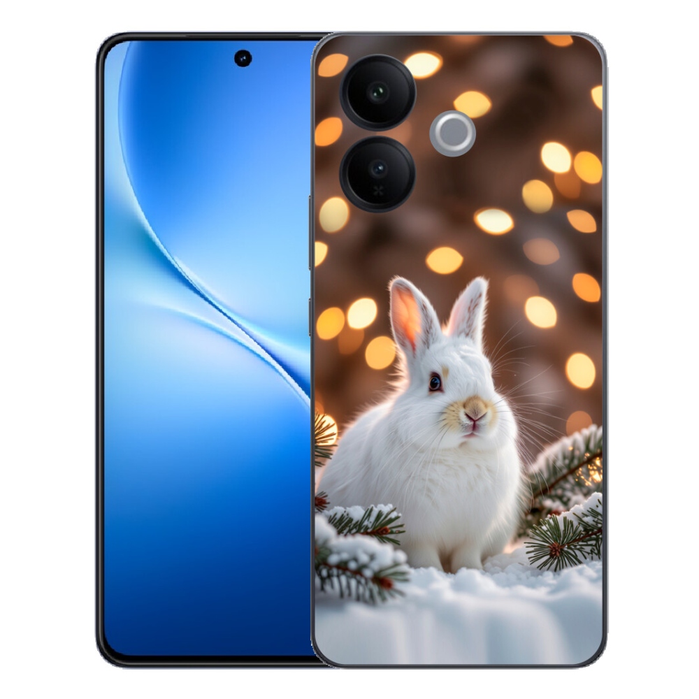 Gélový kryt mmCase na Vivo V70 Lite 5G - biely zajac
