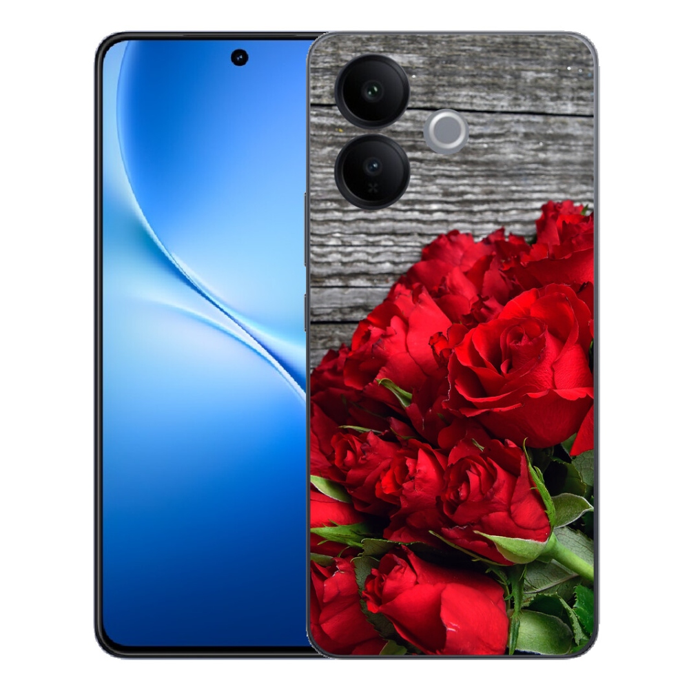 Gélový kryt mmCase na Vivo V70 Lite 5G - červené ruže